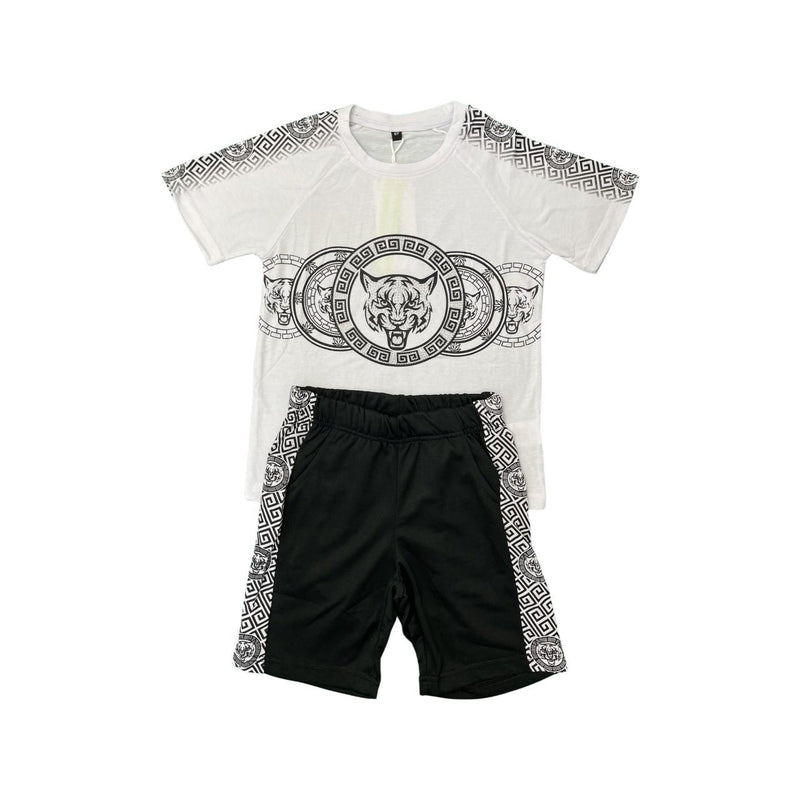 Boys Tiger Print Short Set Outfit