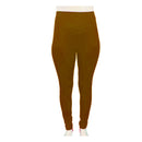 Ladies Leggings Thermal Plain Warm Thick Winter Fleece High Waist.