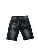 Boys Black Denim Shorts YJ134