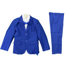 Boys Suits 5 Piece Basic Plain Wedding Page Boy Party Prom Suit Formal Kids Set
