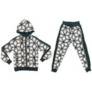 Boys Kids Tracksuit Jacket Joggers Set Jogging Bottoms Printed Sports Outfit Gym.