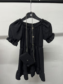 Girls Puff Sleeve Dress