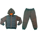 Boys Kids Tracksuit Jacket Joggers Jogging Bottoms Outfit Set Winter Padded.