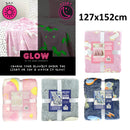 Printed Glow In The Dark Blankets 127x152cm
