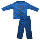 Boys Kids Pyjamas Long Sleeve Top Bottom Set Nightwear Motorbike Cotton Fleece