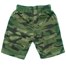 Boys Kids Camo Camouflage Sports Shorts Cotton Army Green Summer Gym PE.
