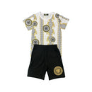 Boys Lion Baroque Print Short Set Outfit