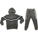 Boys Kids Tracksuit Stripe Panel Jacket Joggers Jogging Bottoms Outfit Set.