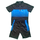 Boys Kids Polo T-Shirt Short Set Outfit Two Tone Shorts Gym.