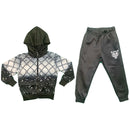 Boys Kids Tiger Chain Print Tracksuit Jacket Joggers Jogging Bottoms Sports Gym.