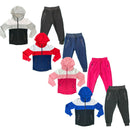 Boys Girls Kids Tracksuit Panel Jacket Joggers Jogging Bottoms Outfit Set.