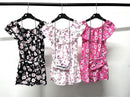 Girls Flower Print Playsuit With Bag