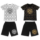 Boys T-Shirt And Shorts Set Tiger Print (F125)