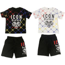 Boys T-Shirt And Shorts Set Icon Tiger Print (K-822)