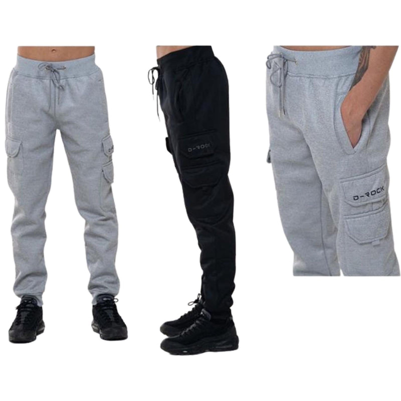 Mens Fleece Cargo Joggers Venti