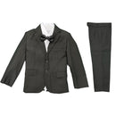 Boys Suits 5 Piece Basic Plain Wedding Page Boy Party Prom Suit Formal Kids Set