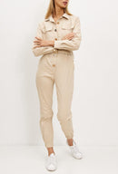 Womens Cargo Jumpsuit All In One With Belt
