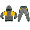 Boys Kids Panel Tracksuit Jacket Jogging Bottoms Sport Joggers PE Gym Set Warm.