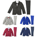 Boys Suits 5 Piece Basic Plain Wedding Page Boy Party Prom Suit Formal Kids Set