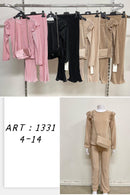 Girls Pleated Co-Ord Outfit With Matching Bag (1331)