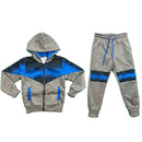 Boys Kids Panel Tracksuit Jacket Joggers Jogging Bottoms Sport PE Gym Set Warm.