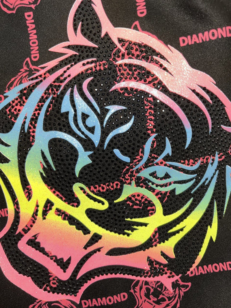 Girls Tiger Print Tracksuit Matching Jacket And Joggers